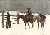 Frederic Remington The Fall of the Cowboy painting